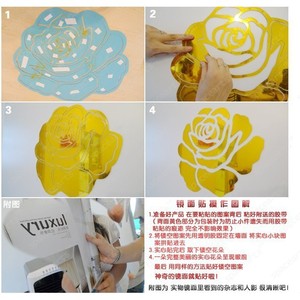 3D <b>Mirror</b> Wall Stickers Flower Shape <b>Acrylic</b> Home Decoration For Bedroom Living Room Contemporary Design - Product Image 4