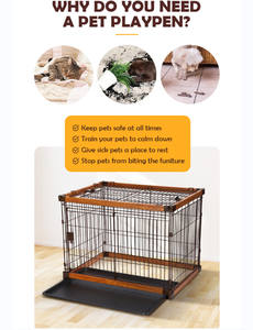 กรงไม้สำหรับสัตว์เลี้ยงทนทานกรงสุนัขสำหรับสัตว์เลี้ยงในบ้าน - Product Image 3