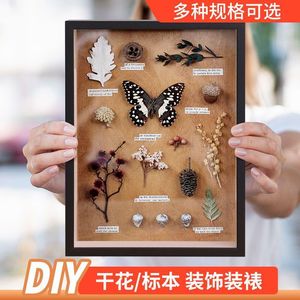 Diy Dried Flower Photo <b>Frame</b> Rectangle Wooden 3D Tabletop <b>Frame</b> For Living Room And Study - Product Image 4