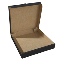 Boîtes à pizza noires imprimées avec logo, design personnalisé, boîte à pizza en papier carton ondulé en matériau recyclable, boîte à pizza de 9 à 12 pouces