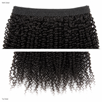 Extensions de cheveux humains brésiliens bouclés afro 12A, mèches de cheveux vierges non traités, noir naturel, extensions de cheveux brésiliens
