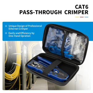 LAN Cat 6 Network Cable Repair Tool Kit Wire Cutter Screwdriver and Hand <strong>Crimping</strong> Pliers <strong>Set</strong> RJ45 Cat6 Tool Kit - Product Image 4