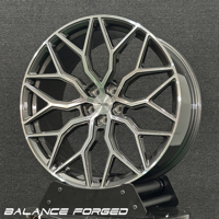 Jantes forgées monobloc légères Gunmetal Machined Face Performance 5x112/5x120 compatibles Range Rover Sport BMW X5 Mercedes GLE SUV