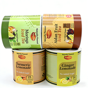 Etiquetas Adhesivas Personalizadas para Botellas de Bebidas de Jugo de Fruta, Adhesivo de Vinilo Resistente al Agua, Etiquetas con Logo de Impresión Personalizada, Empaque con Laminado Dorado - Product Image 3