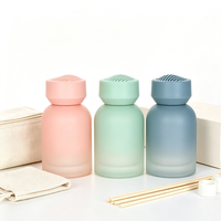 Diffuseur de parfum pour voiture en verre dégradé 4oz/120ml avec bouchon à vis, vide, sans flamme, pour aromathérapie
