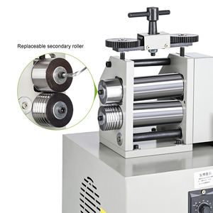 Máquina laminadora eléctrica de 25x25cm para hacer joyería de oro y plata, formación de alambre plano y redondo - Product Image 6