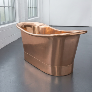 Bañera Ovalada de Cobre Independiente, Estilo Clásico Hecha a Mano para Uso Doméstico - India Home Crafts CH-799 - Product Image 1