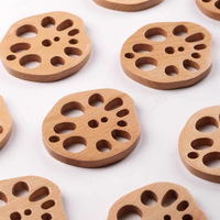 Sous-verre en bois de hêtre, tranche de racine de lotus, support de tasse résistant à la chaleur, dessous de tasse créatif en bois pour café et thé