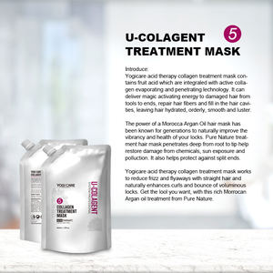 Masque capillaire hydratant au collagène 100% biologique YOGI, soin capillaire en salon - Product Image 3