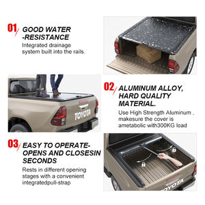 Couverture de benne de camionnette rétractable manuelle Zolionwil, couvercle de benne à rouleaux pour <span class=keywords><strong>Toyota</strong></span> <span class=keywords><strong>Hilux</strong></span> - Product Image 6
