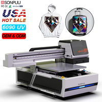 Imprimantes UV 6090 avec positionnement automatique visuel CCD, mise au point automatique, quatre têtes d'impression I3200 pour bois, métal, acrylique, verre, stylos