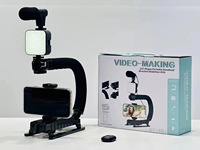 Trépied flexible professionnel AY49 AY49X AY49Z pour téléphone portable TikTok, perche à selfie, microphone et kit d'éclairage d'appoint