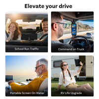 Navigateur GPS Portable à Écran Tactile de 11,4 Po avec CarPlay et Android Auto, Prise en Charge 4K pour DVR, Android 13, Carte Mondiale