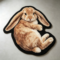 Individuell Bedruckter Haustier-Teppich Großhandel Hundeförmiger Teppich Getufteter Hundemuster-Teppich Tierförmiger Bereichsteppich Haustierzimmer-Bodenmatte