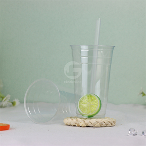 Gobelets à bulles jetables avec logo personnalisé, 300 ml, gobelets en plastique PET transparent - Product Image 5
