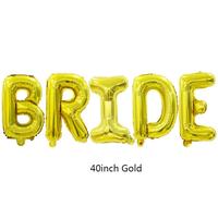 Ballon en aluminium gonflable de 40 pouces pour décoration de fête, lettres de mariage pour future mariée, vente en gros