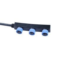 Connecteur fiable à 2 pôles, étanche IP68, avec câble intégré