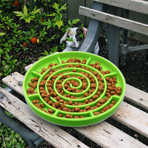 Custom Logo New <strong>Round</strong> Maze Silicone Slow Feeder <strong>Dog</strong> Pet Food Luxury Boutique <strong>Bowls</strong> with Suction Portable Style for Pets - Product Image 1