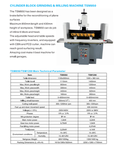 Fresadora de Bloques de Cilindros TSM850 TSM1200, Fresadora de Superficies para Bloques de Cilindros de Motor - Product Image 5