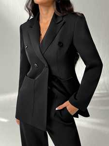 Conjunto de Dos Piezas de Traje <span class=keywords><strong>Terno</strong></span> <span class=keywords><strong>para</strong></span> <span class=keywords><strong>Mujer</strong></span>, Primavera 2026, Venta al por Mayor, <span class=keywords><strong>Elegante</strong></span>, Moda, Manga Larga, Corte Holgado, Pantalones Rectos - Product Image 4