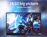 Monitor de pantalla táctil portátil de 16 pulgadas, alta calidad, 2K, 120hz, para PC, portátil, teléfono móvil