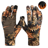 Accessoires de chasse en gros, gants de chasse imperméables en polaire unisexes, compatibles avec les écrans tactiles, pour temps froid