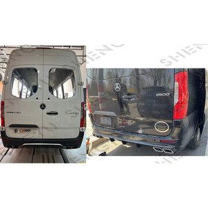 Paraurti auto per Benz velocista W906 W907 W910 <span class=keywords><strong>2018</strong></span> + include gruppo paraurti posteriore con diffusore posteriore e tubi di coda - Product Image 2