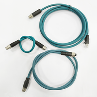 Câble de capteur industriel en cuivre IP67, connecteur M12 8 broches, câble Ethernet PVC 22 AWG, 1 m