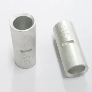 BN Series Middle Naked Tube Butt Electric Crimp Copper Connectors Cold Pressed End Terminal