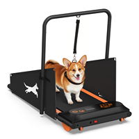 Tapis roulant pour chien antidérapant à quatre couches, zone de course 360x910mm, capacité 100kg, moteur silencieux, roues pivotantes, machine d'exercice pour animaux de compagnie