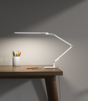 Lampe de table contemporaine à base métallique LED avec capteur tactile/infrarouge, double source lumineuse, CRI 95, protection des yeux, pour bureau, étude, chambre