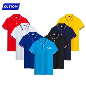 Chinjane Mens 100% Cotton School Uniforms Jersey Classic Polo Shirts Custom Printing Kids Blank Girls Golf Short Sleeve Tshirts