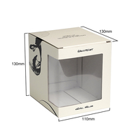 Boîtes de présentation en papier ondulé recyclé personnalisé haut de gamme avec fenêtre en PVC pour bougie bouteille jouet artisanat pliable emballage boîte-cadeau