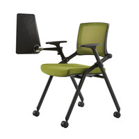 Chaise de bureau et d'école ergonomique en maille Chaise de salle de conférence pliable au design moderne avec table d'écriture