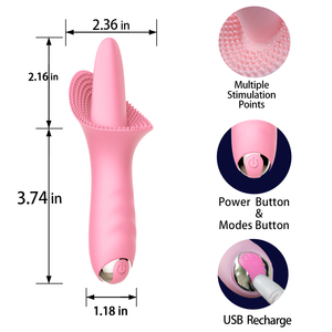 Vibrador de Clítoris <span class=keywords><strong>YAQU</strong></span> Rose, Estimulador con Lengüeta y Succión, Masajeador Sensual, 5.91 Pulgadas, Recargable por USB, 10 Velocidades, Resistente al Agua, Color Rosa/Morado, Certificado CE - Product Image 6