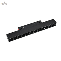 Système d'éclairage sur rail magnétique Smar APP 48V 30W LED Zoomable en aluminium noir