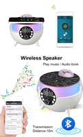 Haut-parleur Bluetooth ST170 avec support de charge sans fil pour téléphone, lecture de carte TF, projection lumineuse et machine à bruit blanc pour le sommeil