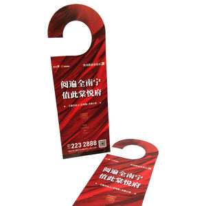 <span class=keywords><strong>Promo</strong></span> Gantungan Pintu Desain Gratis, Selebaran Iklan, Leaflet Bentuk Khusus, Cetak Kustom, Gantungan, Karton Offset Kraft - Product Image 6