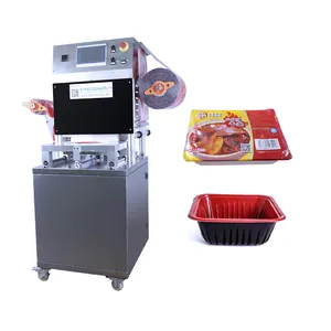 RJ-QB2 Modell Rotations-verpackungsmaschine für Lebensmittel mit modifizierter Atmosphäre Untersatz vakuumverschließmaschine MAP-Tablettverschließer