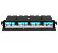 Boîtier de montage en rack 1U Easy Go haute densité pour panneau de brassage de fibres MPO 144 fibres, pouvant contenir jusqu'à 4 cassettes ou panneaux FHD