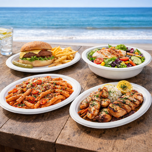 Plato Redondo Desechable Ecológico y Biodegradable de Pulpa de Caña de Azúcar - Product Image 3