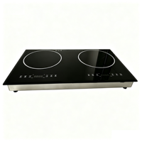 Cuisinière électrique en céramique à double foyer 4000W, gril de cuisine, cuisinière en céramique infrarouge à double brûleur, cuisinières en céramique