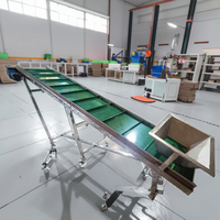 Nastro trasportatore inclinato CE velocità regolabile 304 telaio in acciaio inox personalizzare fabbrica verticale nastro trasportatore prezzo per officina