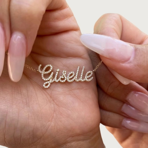 <span class=keywords><strong>Nome</strong></span> personalizzato S925 <span class=keywords><strong>collana</strong></span> in <span class=keywords><strong>argento</strong></span> Sterling Moissanite placcato oro alla moda personalizzato con motivo a forma di lettera regalo per le donne - Product Image 6