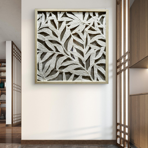 กรอบรูปสี่เหลี่ยมเชือกป่านตกแต่งบ้านสไตล์โมเดิร์นยอดนิยม พร้อมกระจกและเคสหนังรักษ์โลก สำหรับตกแต่งผนัง - Product Image 2