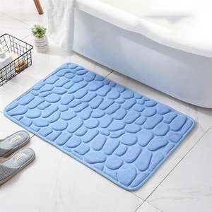 Alfombra de baño antideslizante con relieve de adoquín de 40*60*1.5 cm, tapete para el lado del lavabo, alfombra para el suelo de la bañera, alfombrilla para la ducha, almohadilla de espuma viscoelástica - Product Image 4