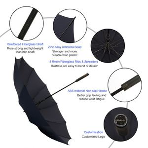 Parapluie de golf personnalisé de luxe, grand et spacieux, imperméable, coupe-vent et anti-UV pour hommes - Product Image 2