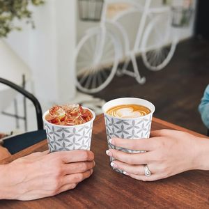 Gobelets en papier à paroi simple en pâte de bois biodégradable de 6 oz à 32 oz avec logo personnalisé pour boissons chaudes/froides avec impression flexographique - Product Image 3