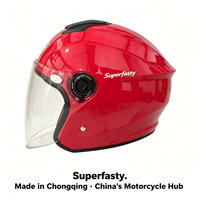 Casque de moto demi-face personnalisé en ABS, léger, pour la ville, les trajets quotidiens, OEM, toutes saisons