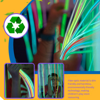 Flyfirm-Lustre à fibre optique avec plaque de plafond miroir, fibres lumineuses douces pour la thérapie d'intégration sensorielle en salle